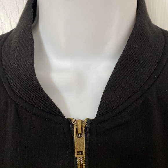 mudpie Ruffled Nolan Bomber Jacket in Black - Picture 5 of 10